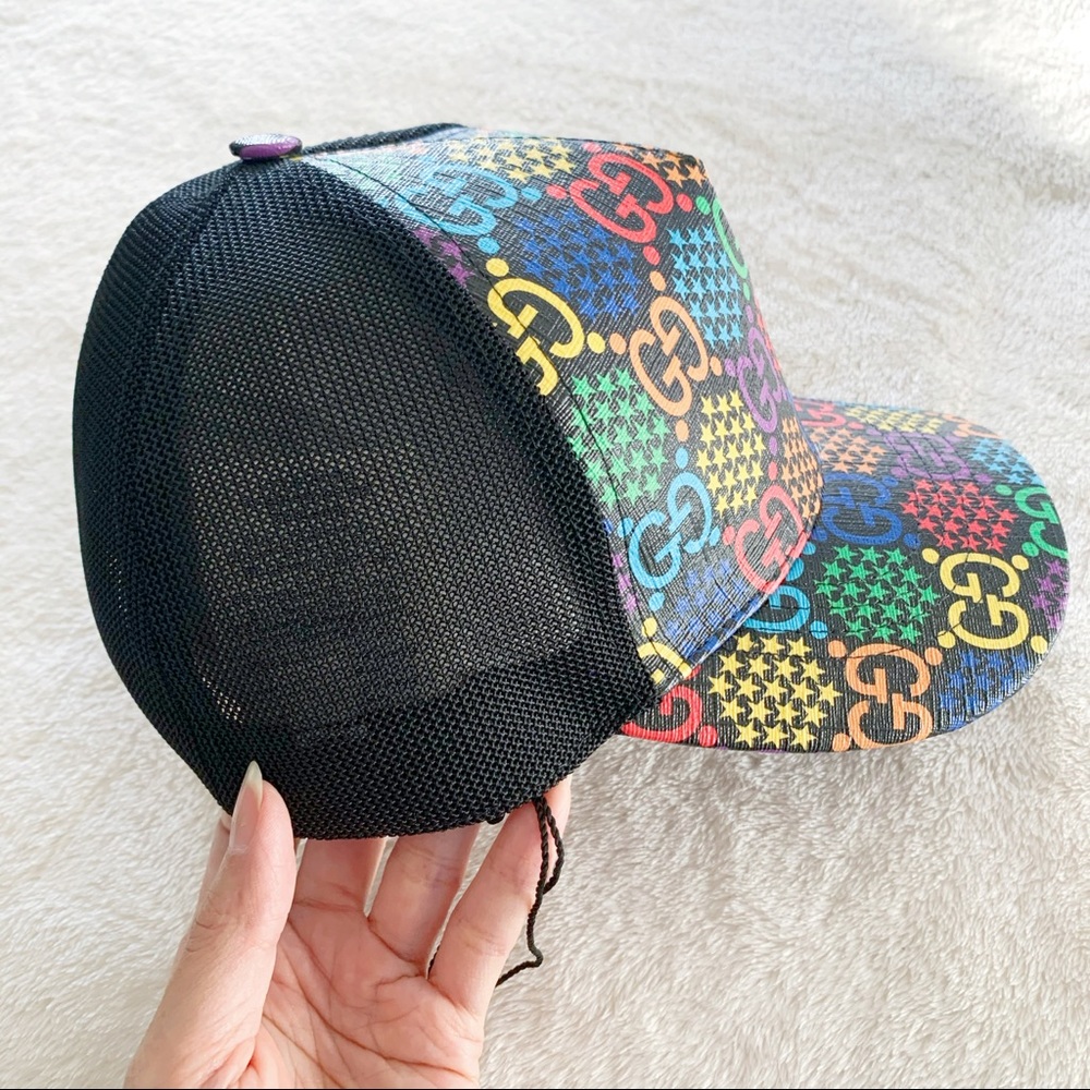 NWT Authentic Gucci Psychedelic Baseball Hat 🧢 Pride M - Picture 4 of 13